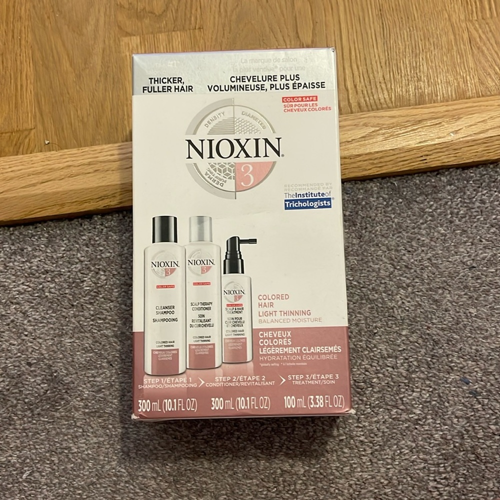 Nioxin System 3 set (for colored hair with light thinning) - NWOT